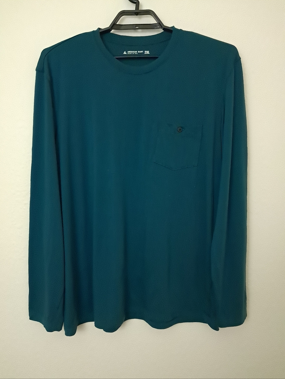 American Giant Merino Wool Base Layer Long Sleeve Pocket T Shirt Size XXL